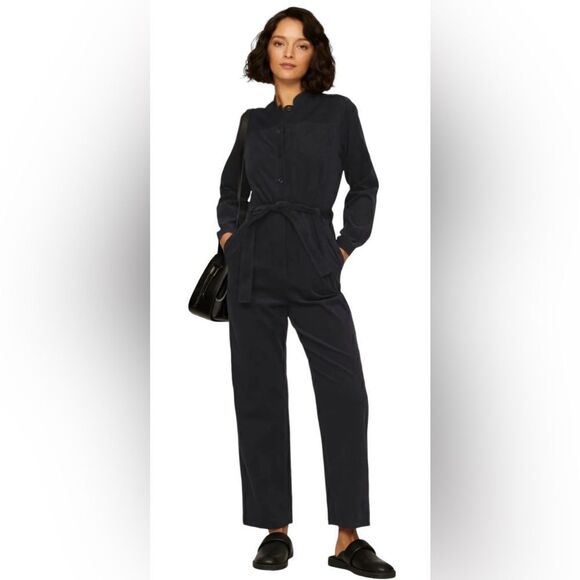 A.P.C. Justine Navy Corduroy Jumpsuit Size 8 10 - Picture 1 of 5